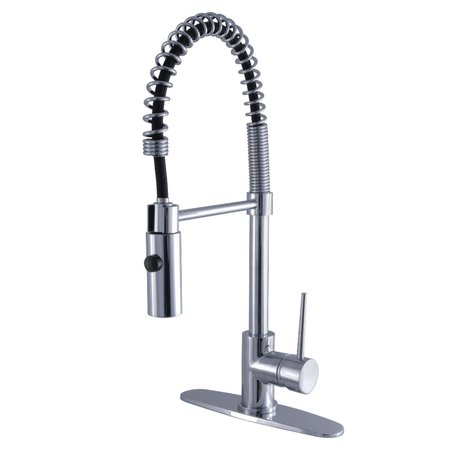 GOURMETIER LS8771NYL New York Sgl-Handle Pre-Rinse Kitchen Faucet, Polished Chrm LS8771NYL